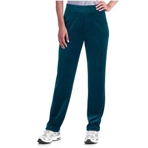 White Stag Women's Velour Teal Pant L